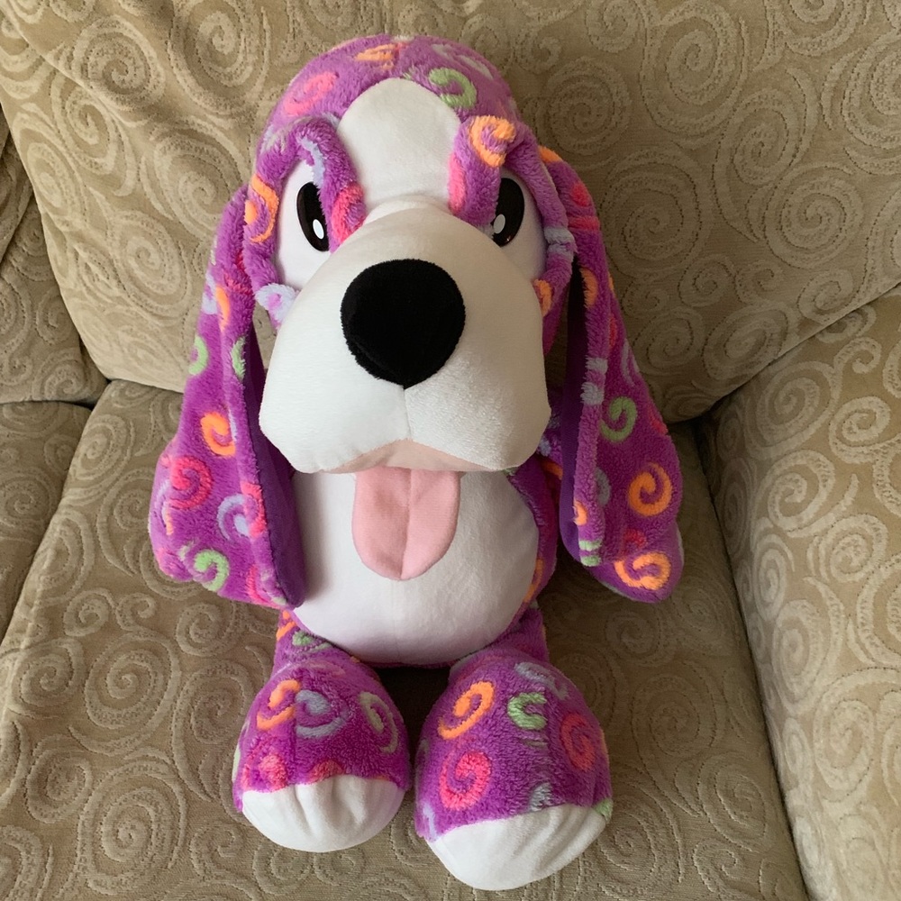 Purple with Multi-Color Swirls Dog Plush 24”